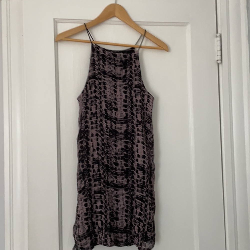 purple and black dress